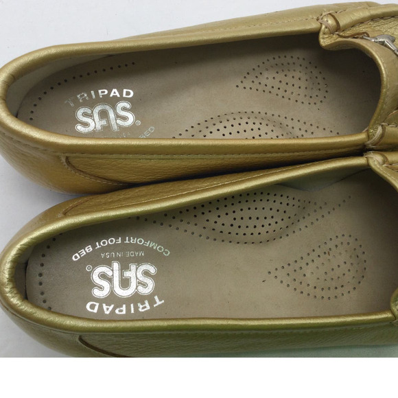 SAS Metro Loafer Gold 7N Womens Comfort Shoes New - Picture 8 of 10